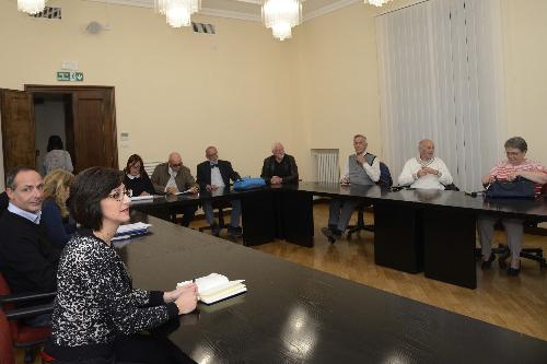Sara Vito (Assessore regionale Ambiente ed Energia) all'incontro con il Comune e i rappresentanti dei comitati di quartiere di Monfalcone sulla richiesta di Fincantieri dell'Autorizzazione Integrata Ambientale (AIA) - Trieste 16/10/2017